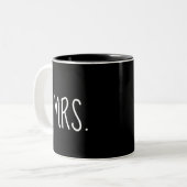 MRS. Mug de café noir pour femme mariée (Devant gauche)