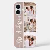 Mrs New Name Wedding Couples Foto Collage Case-Mate iPhone Case (Achterkant)