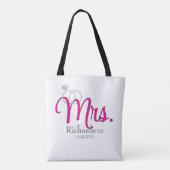 Mrs. Newlywed with Wedding Rings Tote Bag (Dos)