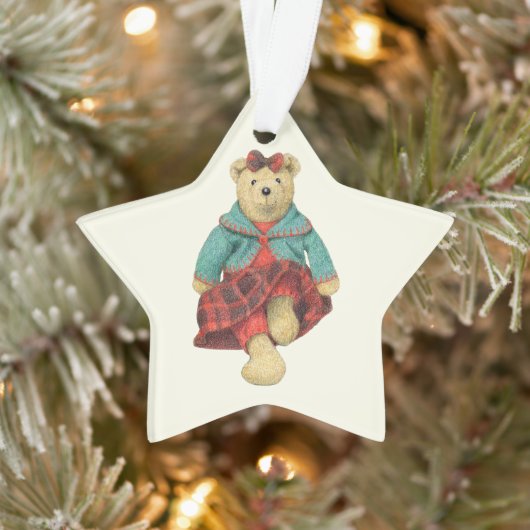 MRS. OURS Acrylique Star Ornement (Arbre)