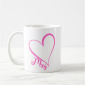 Mrs. Pink Heart Mug (Gauche)