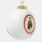 MRS. Porter un ballon en céramique ornement + text (Gauche)