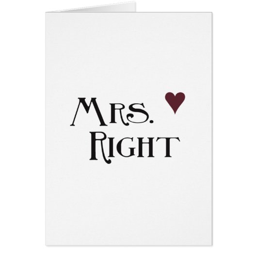 Mrs Right (Voorkant)