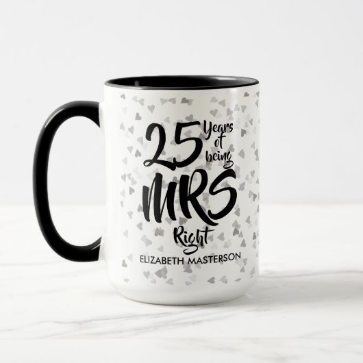 Mrs Right Fun 25e Silver Jubileum Mok (Links)