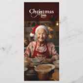 Mrs Santa Baking Cake Menu (Voorkant)