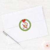 Mrs Santa Runner Racing Ronde Sticker (Envelop)