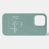 Mrs Script Green Custom Bride Name Pas getrouwd Case-Mate iPhone Case (Achterkant (horizontaal))