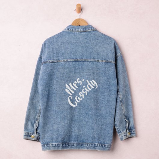 Mrs.Script Naam Custom Bridal Denim Jacket (Hangar)