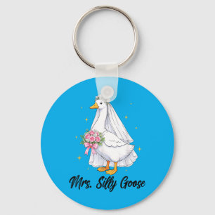 Mrs Silly Goose Bruid Wordt Trouwe Silly Bruid Sleutelhanger