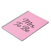 Mrs. To Be – Elegant Bruidsnotitieboek Design Notitieboek (Linkerzijde)