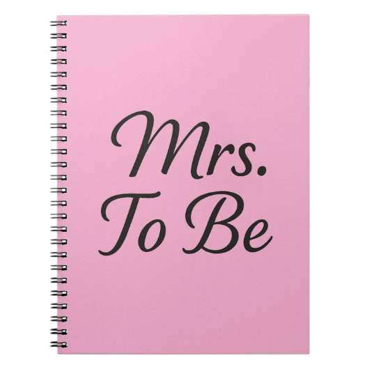 Mrs. To Be – Elegant Bruidsnotitieboek Design Notitieboek (Voorkant)