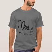 Mrs. Vast Black Grey Custom Wedding T-Shirt (Voorkant)