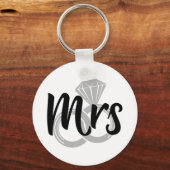 Mrs Wedding Bride getrouwd Sleutelhanger (Voorkant)