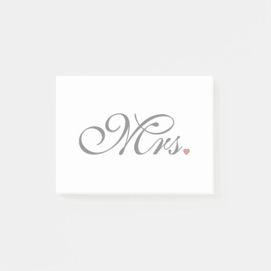 Mrs Wife Bride Zijn nieuwe widen Post-it® Notes (Voorkant)