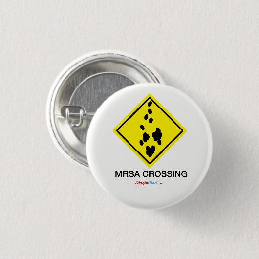 MRSA-kruising Ronde Button 3,2 Cm (Voorkant /achterkant)