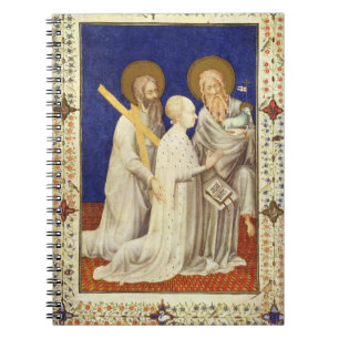 MS 11060-11061 John, Duc de Berry op zijn knieën Notitieboek