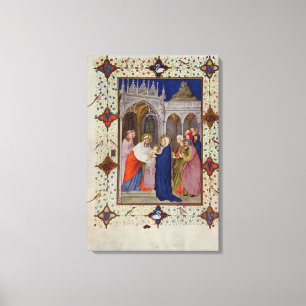 MS 11060-11061 Uren Notre Dame: Geen, de Pres Canvas Afdruk