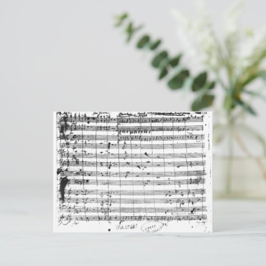 Ms.1548 Ouverture of the opera "Don Giovanni" Briefkaart (Staand voorkant)