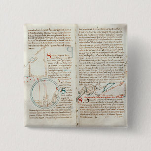 Ms 235 f.32 & 33 Geometry, van een 'Traite d'Astro Vierkante Button 5,1 Cm