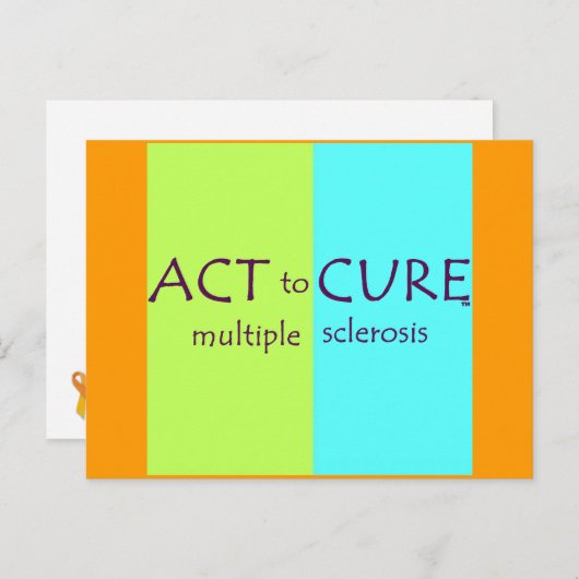 MS Awareness Briefkaart Cure Multiple Sclerosis (Voorkant / Achterkant)
