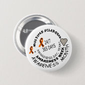 MS AWARENESS BUTTON MET VERLIES (Voorkant /achterkant)