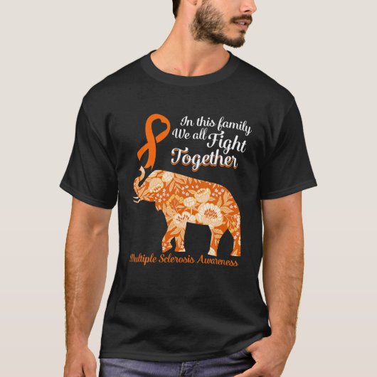 MS Awareness Family Fight Multiple Sclerosis Flora T-shirt (Voorkant)