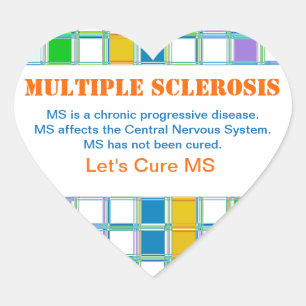 MS Awareness hart Stickers for Multiple Sclerosis