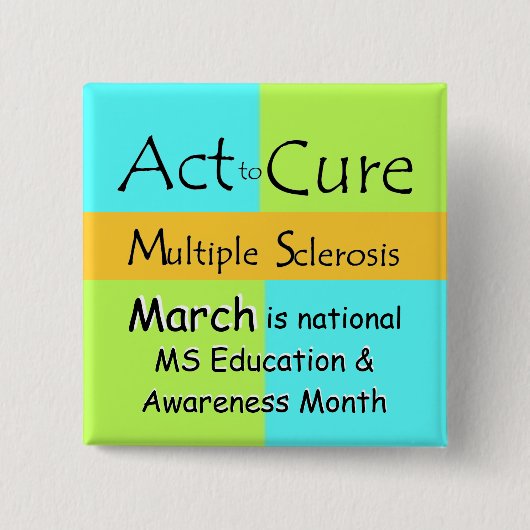 MS Awareness Month Button of Pin (Voorkant)