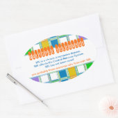 MS Awareness Oval Stickers for Multiple Sclerosis (Envelop)