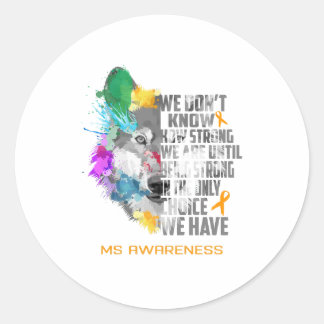 MS Awareness Ribbon Support Giften Ronde Sticker