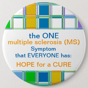 MS Awareness Ronde Buttonnen voor multipele sclero Button 6,0 Cm