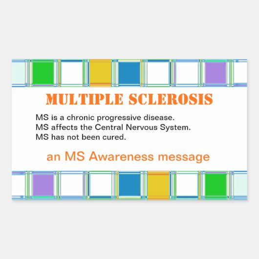 MS Awareness Stickers for Multiple Sclerosis (Voorkant)