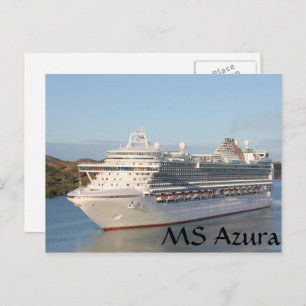 MS Azura Cruise Ship Close-up on Antigua Briefkaart