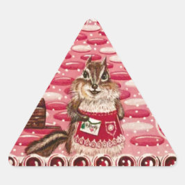 Ms Elizabeth's Peppermint World Driehoek Sticker