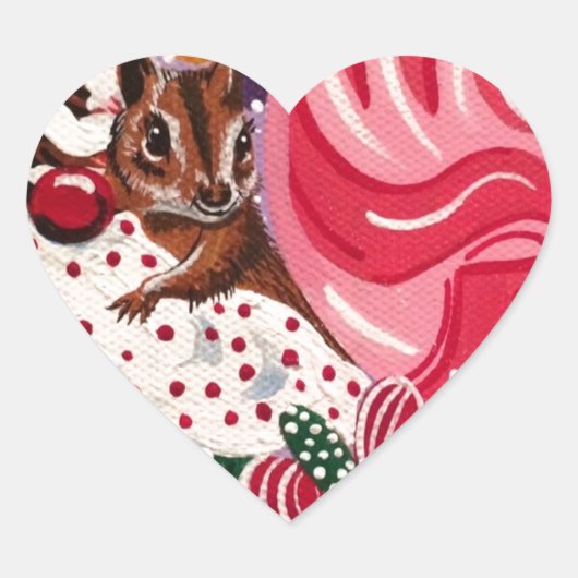 "Ms Elizabeth's Peppermint World" Hart Sticker (Voorkant)