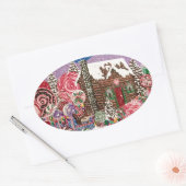 Ms Elizabeth's Peppermint World Ovale Sticker (Envelop)