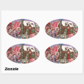 Ms Elizabeth's Peppermint World Ovale Sticker (Vel)