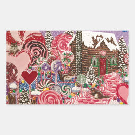 Ms Elizabeth's Peppermint World Rechthoekige Sticker