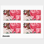 "Ms Elizabeth's Peppermint World" Rechthoekige Sticker (Vel)