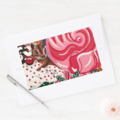 "Ms Elizabeth's Peppermint World" Rechthoekige Sticker (Envelop)