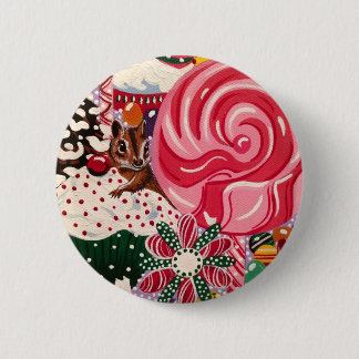 "Ms Elizabeth's Peppermint World" Ronde Button 5,7 Cm