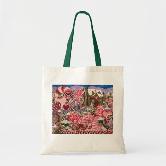 Ms Elizabeth's Peppermint World" Tote Bag (Voorkant)