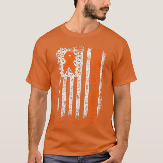 MS Flag Orange Support Squad Multiple Sclerosis Aw T-shirt
