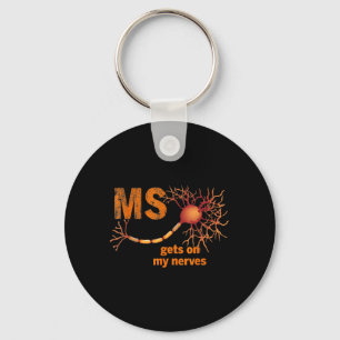 MS Get On My Nerves Multiple Sclerosis Awareness M Sleutelhanger