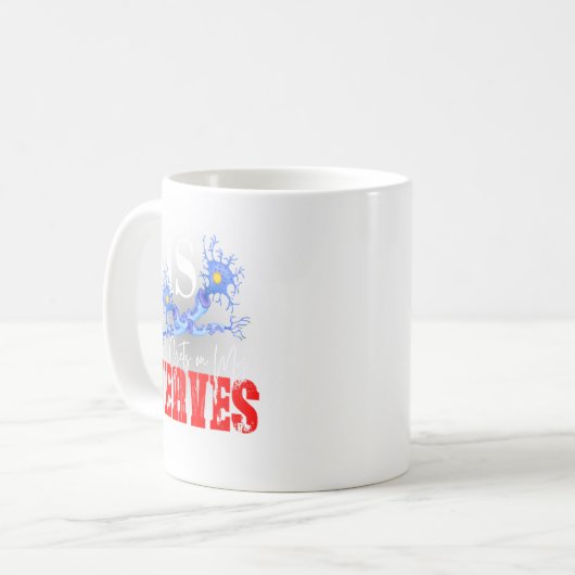 Ms Gets op mijn zenuwen MS Bewustheid bij multiple Koffiemok (Voorkant links)