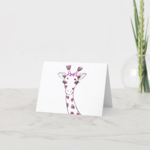 Ms. Giraffe schattig sarcastisch design Aankondiging