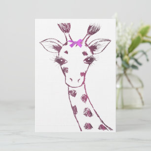 Ms. Giraffe schattig sarcastisch design Bedankkaart
