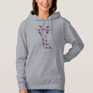 Ms. Giraffe schattig sarcastisch design Hoodie