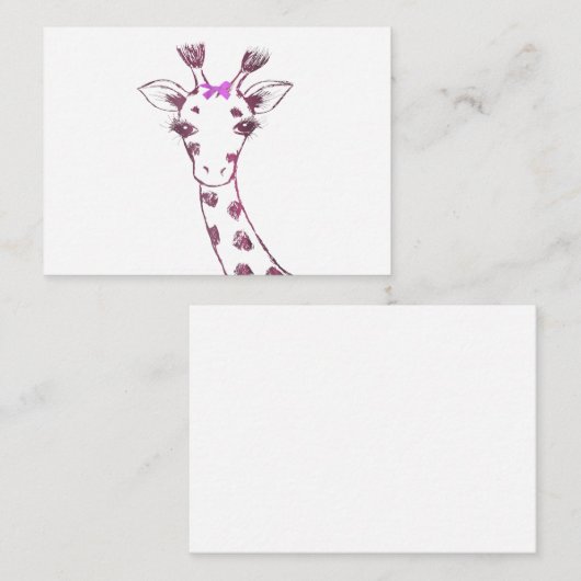 Ms. Giraffe schattig sarcastisch design Notitiekaartje (Voorkant / Achterkant)