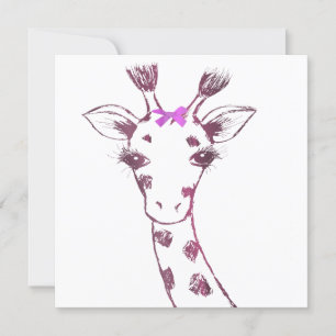 Ms. Giraffe Schattige Sarcastisch Ontwerp Bedankkaart